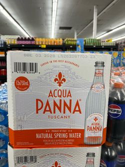 Acqua Panna Natural Spring Water 12x 750mL glass bottles