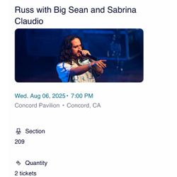 Russ and Sabrina Claudio Tickets (2)