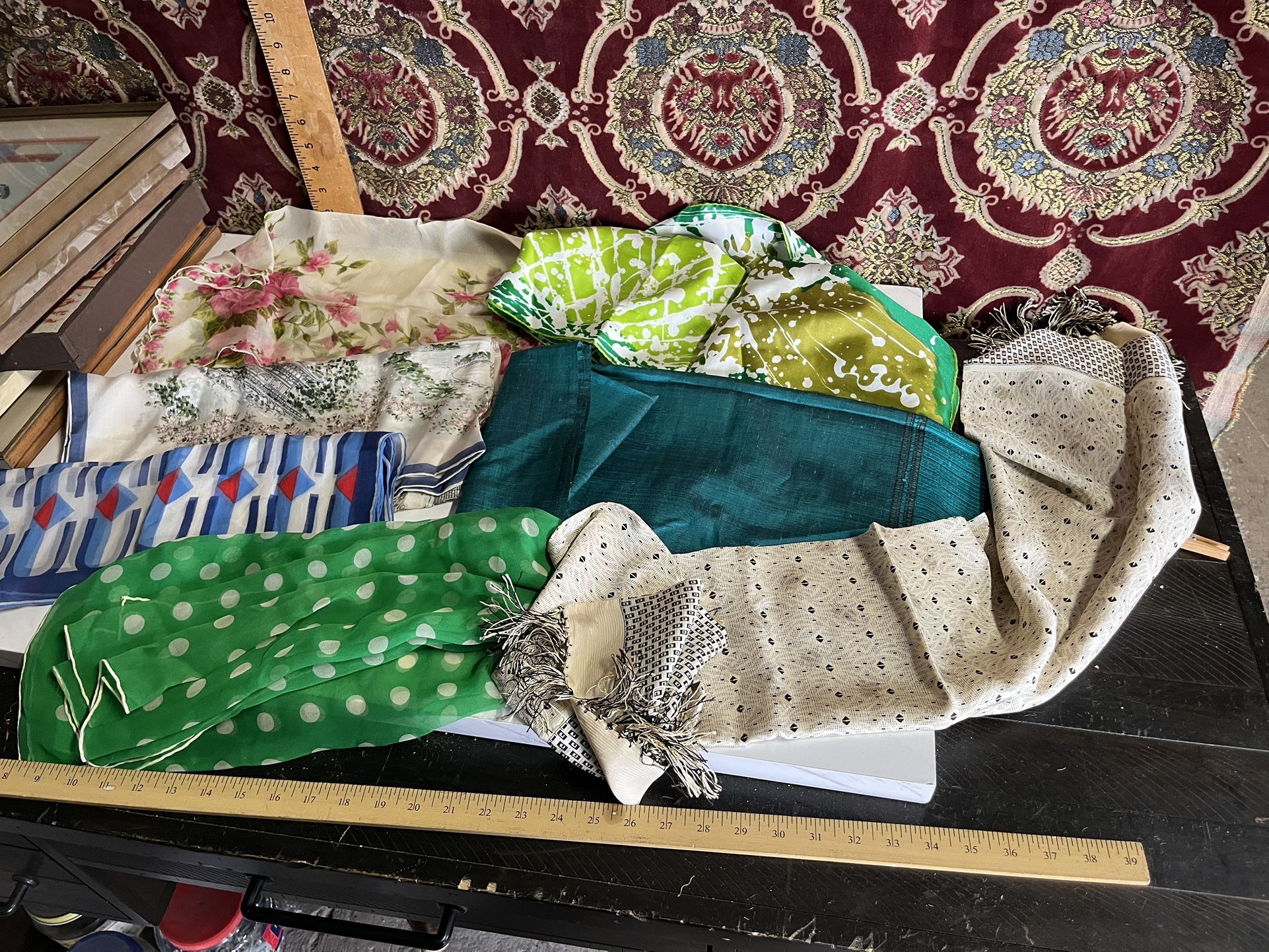 Vintage Scarfs Hand Made Silk & Others