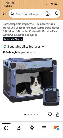 Foldable soft dog crate