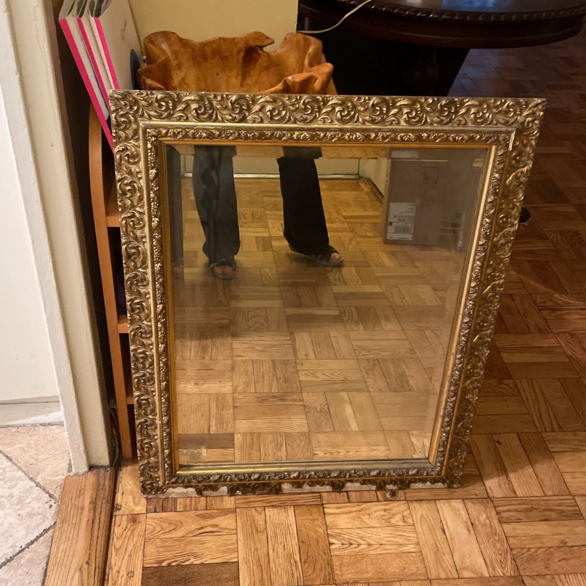 Vintage Beveled Large Mirror