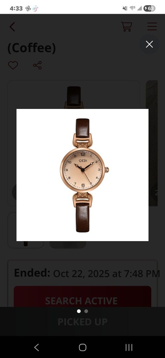 Toocat Women's Watch Leather Quartz Analog Waterproof Coffee Brown