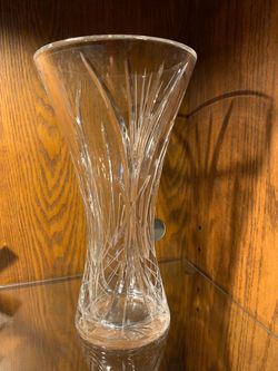 Clear Cut Crystal Glass Vase