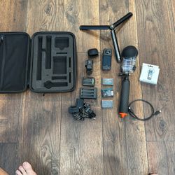 Insta360 X3 And GoPro Black 7 With Accessories 