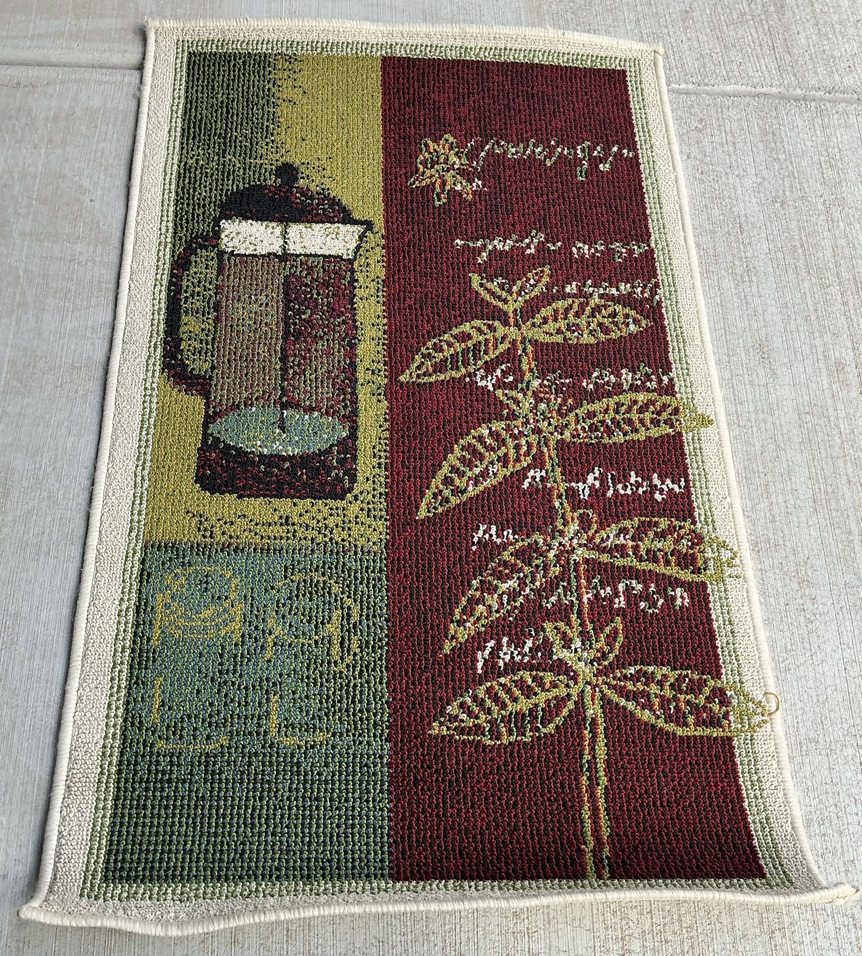 Kitchen Coffee Pot Runner Rug - 27” x 44” - IMMACULATE