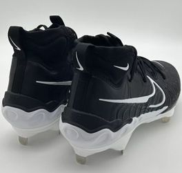 Brand New Nike Alpha Huarache NXT Black Black Metal Baseball Cleats Men Sizes 7, 7.5, 8.5