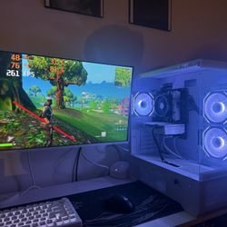 White Gaming Pc Computer Desktop RTX 5060 / Ryzen 5 5500