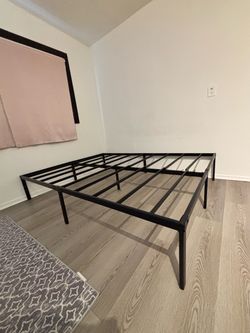 Queen size bed frame with free mattress