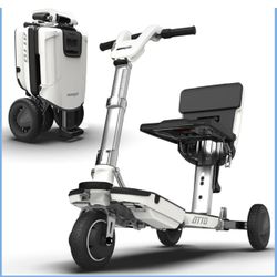 ATTO Folding Travel Powered Mobility Scooter by MovingLife, Full-Size Portable Electric Scooter, Lightweight Lithium Battery, Airline Approved
