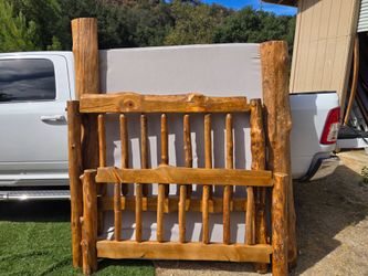 Queen Size log bed frame