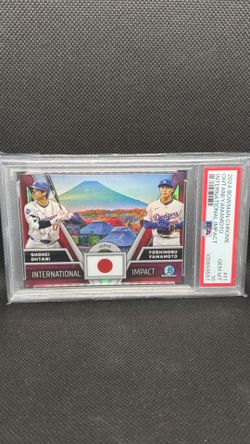2024 Bowman Chrome International Impact Shohei Ohtani Yoshinobu Yamamoto PSA 10