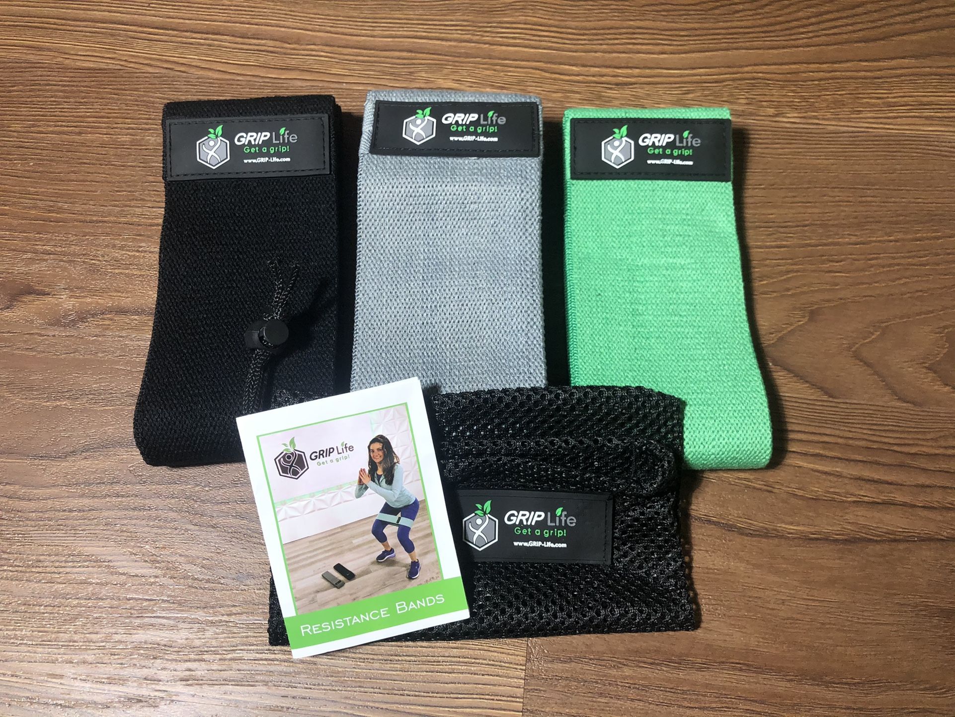 PREMIUM GRIP Life Hip Booty Bands Fabric Resistance Bands for Gym Home Workout (Set of 3)