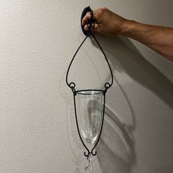 Pottery Barn Wall Vase With Crystal