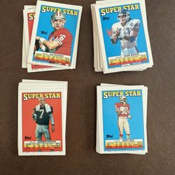 1988 Topps Yearbook Superstar Stickers complete set of 67 Front And Back Shown