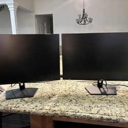 Two Matching Dell Computer Monitors
