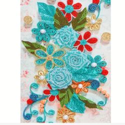 Unfinished Diamond Art Kit Beautiful Flower Art