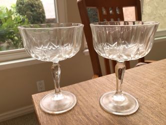 Set of 2 Glass Goblet Sorbet Cups