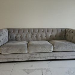 City Furniture Blair Grey Microfiber Couch