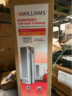 New Williams Double Side Wall Heater Furnace 50,000 btu GAS