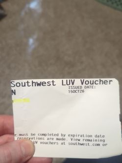 $100 Southwest Airlines voucher