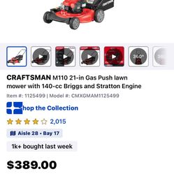 Craftsman lawnmower, M1 1040 C