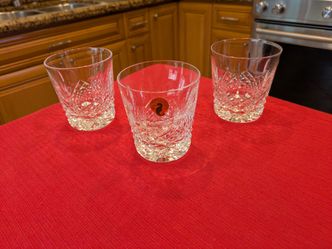 Set (3) Waterford "Lismore"  Old Fashioned Glasses " Mint"
