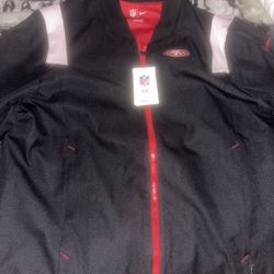 Nike San Francisco 49ers Bomber Jacket (on the Field Jacket)