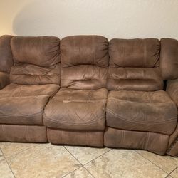 Reclining Couch - Brown 