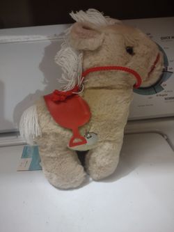 Vintage Eden Toys Plush Horse Wind Up Musicsl