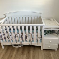 Crib With Dresser + Changing Station