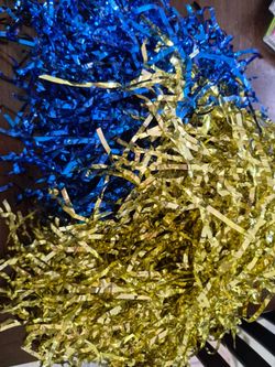 Blue and Gold pom poms