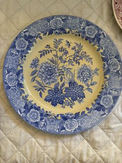 Spode Blue Room Garden Collection ‘Jasmine Blue And Yellow Large Plate