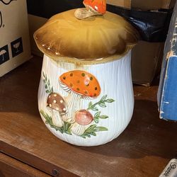 Vintage mushroom cookie jar