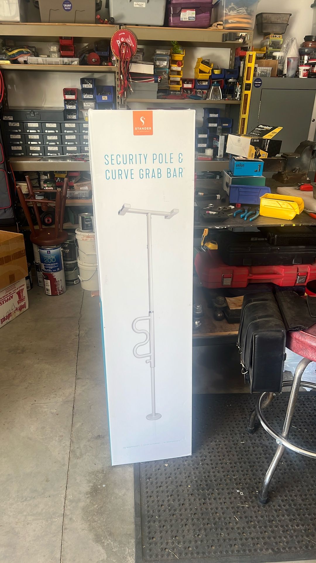 Security Pole & Curve grab bar
