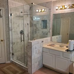 Shower glass door