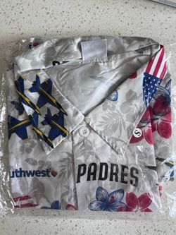 Brand new San Diego Padres aloha patriotic Hawaiian  shirt