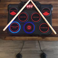 BRAND NEW! Electric, Velocity-Sensing, Tabletop Drumset with MIDI
