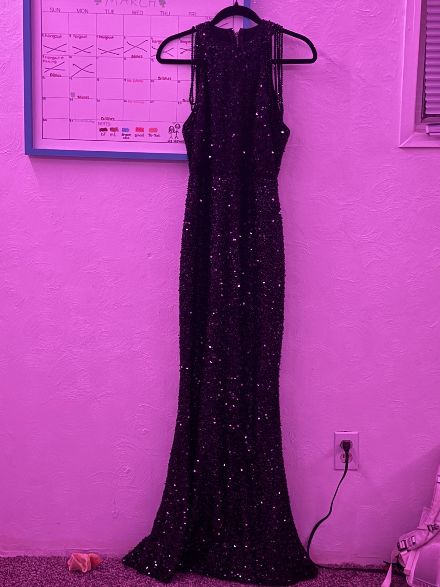 Black Sequin Dress