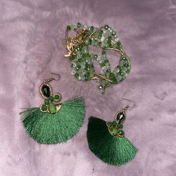 Set De Pulseras Y Aretes Artesanales