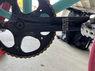 Fixed gear street bike (custom colors) + bike trainer