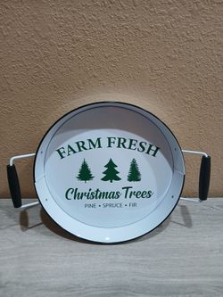 Farm Fresh Christmas Trees Enamel Tray