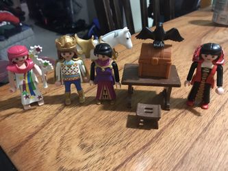 1997 Playmobil Royal Family w/ horse fairy and villain