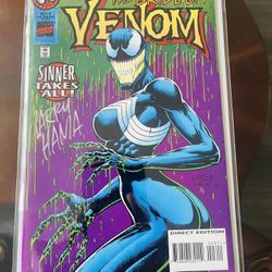 VENOM: SINNER TAKES ALL #3 signed by Larry Hama