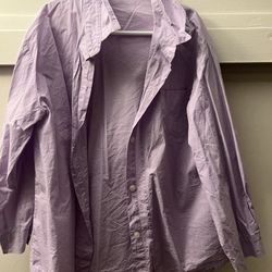 Girls Purple Button Up