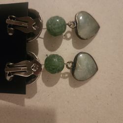 Jade Earrings Heavy Clip