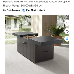 Plank and hide fire pit