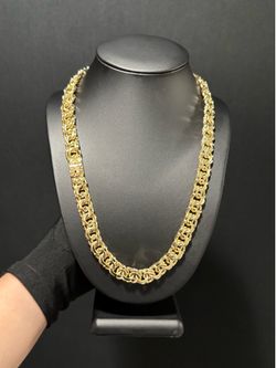 14K Gold filled Versace Border chino link chain
