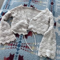 Cropped Knitted Cardigan