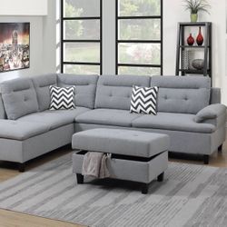 $499 New Sectional & Ottoman 