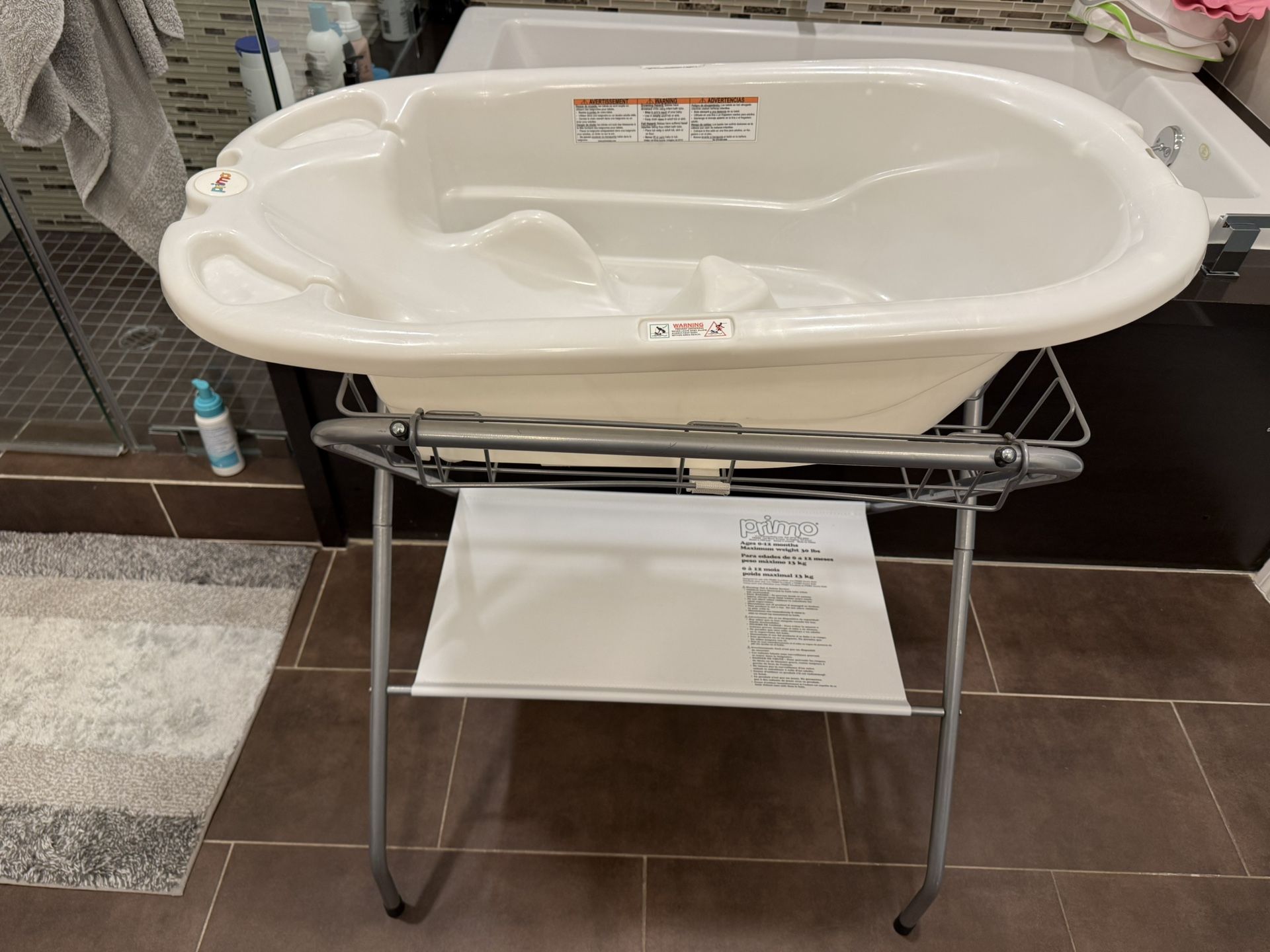 Primo Baby EuroBath With Folding Bath Stand